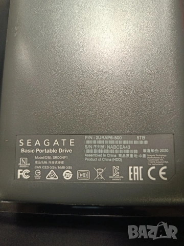 Seagate Basic Portable 5TB / външен хард диск / USB 3.0, снимка 3 - Външни хард дискове - 54512341
