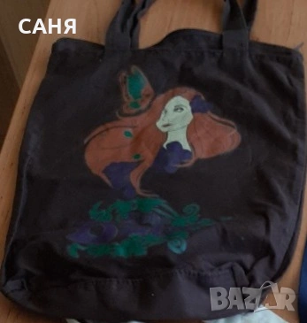 Нова торбичка от автентичен, ръчно тъкан плат,с дълга дръжка, снимка 11 - Декорация за дома - 53116484