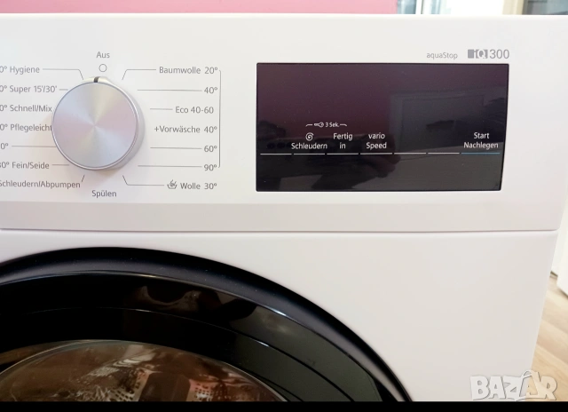 Пералня  SIEMENS IQ 300 iSensoric - 8 кг, снимка 4 - Перални - 55048847