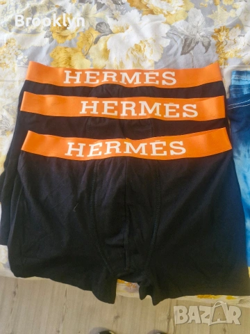 Продавам 3 броя мъжки боксерки Hermes, снимка 2 - Бельо - 54978781