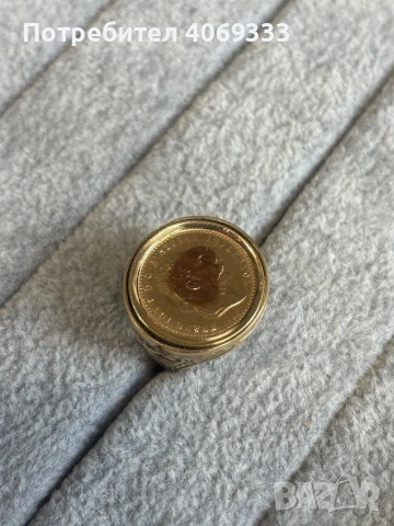 Златен пръстен с монета 11.1 гр 14к, снимка 7 - Пръстени - 54175061