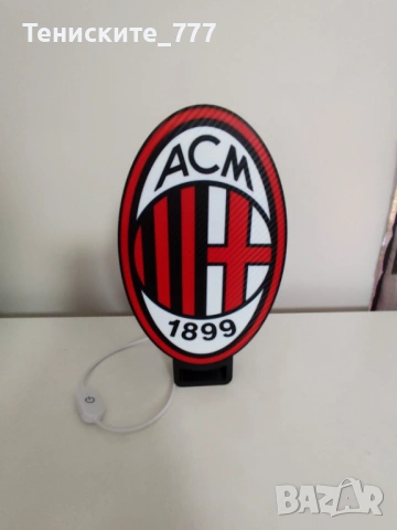 3д лампа AC Milan, снимка 2 - Настолни лампи - 54584317