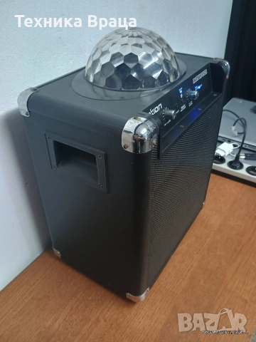 Преносима Bluetooth тонколона ION Party Rocker с вградена светлинна топка за парти ефекти., снимка 12 - Bluetooth тонколони - 55185496