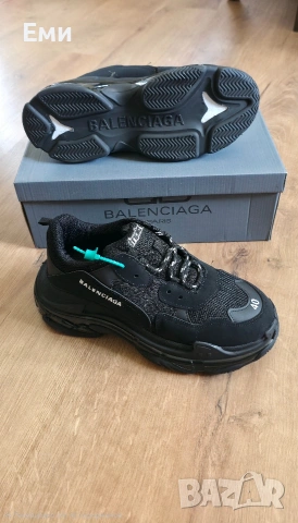 Balenciaga Triple S Black унисекс от 36 до 44 номер , снимка 8 - Маратонки - 55253155
