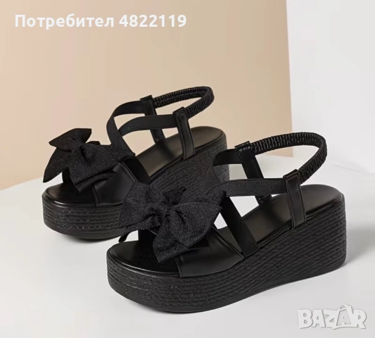 Летни сандали с панделка , снимка 2 - Сандали - 54481241