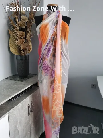 Парео от 100% коприна с размер 180/125 см.