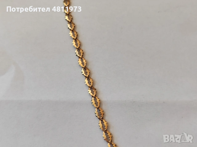 Златна верижка синджир 10 Карата, снимка 4 - Колиета, медальони, синджири - 54675447