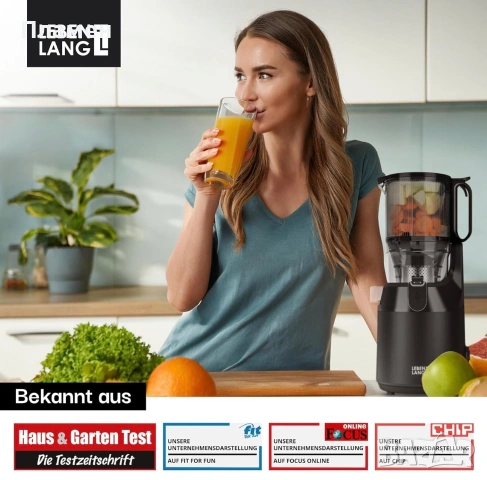 LEBENLANG Slow Juicer LBL3077 – Студено пресоваща сокоизстисквачка – НОВА, само разопакована, снимка 7 - Сокоизстисквачки и цитрус преси - 55075475