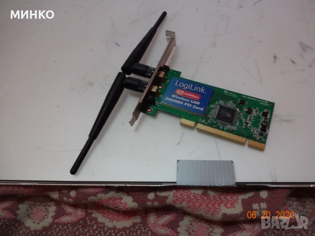LogiLink WLAN PCI Card 300 MBit 802.11n, снимка 4 - Други - 54987771
