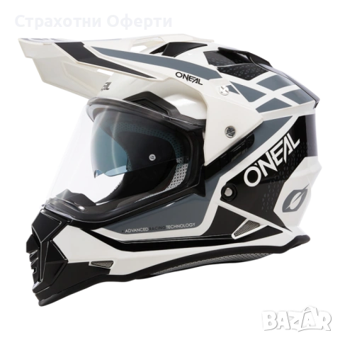 Ендуро каска O'NEAL SIERRA II R white/black/gray v.24 (М 58 см)