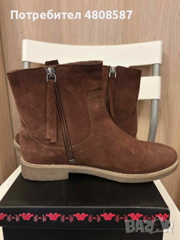 Кафяви боти Зара/ZARA, снимка 6 - Дамски боти - 54321616