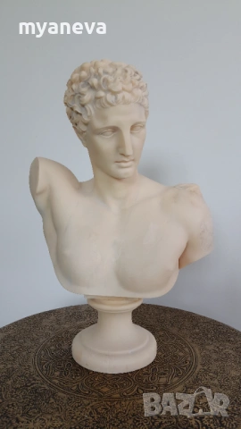 Хермес, древногръцки бог на търговията ,пътниците и красноречието, вестител на боговете. , снимка 5 - Статуетки - 54208684