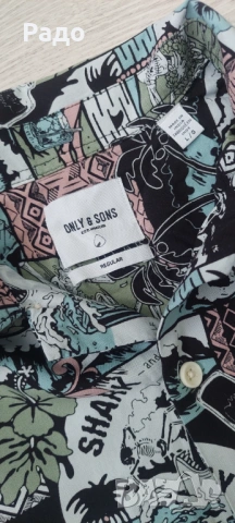 Only & Sons / L / Regular fit Риза с къс ръкав, снимка 5 - Ризи - 54797323