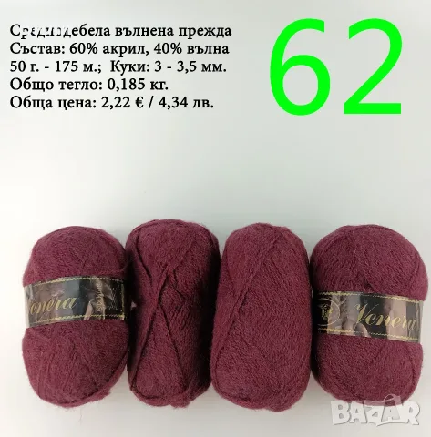 Евтини прежди в малки количества - нови и остатъци , снимка 2 - Други - 52042384