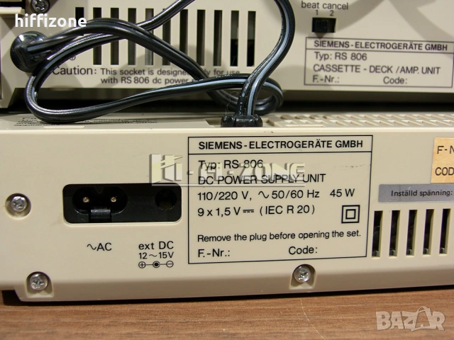 Радиокасетофон Siemens rs-806, снимка 10 - Радиокасетофони, транзистори - 54898585