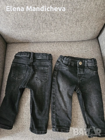 2 броя поларено бейзболно яке за бебе момче с подарък дънки H&M, снимка 7 - Бебешки якета и елеци - 54045638