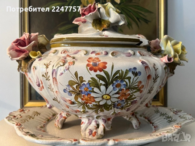 Супник с поднос Bassano, снимка 2 - Антикварни и старинни предмети - 54179603