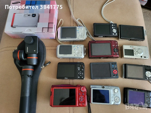 Комплект от 13 компактни фотоапарата и Feiyu Tech Summon Plus 4k 3 axis camera, снимка 2 - Фотоапарати - 54512321