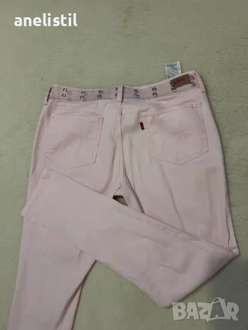 Нови розови оригинални дънки Levi’s + подарък ефектен колан, снимка 2 - Дънки - 55630758