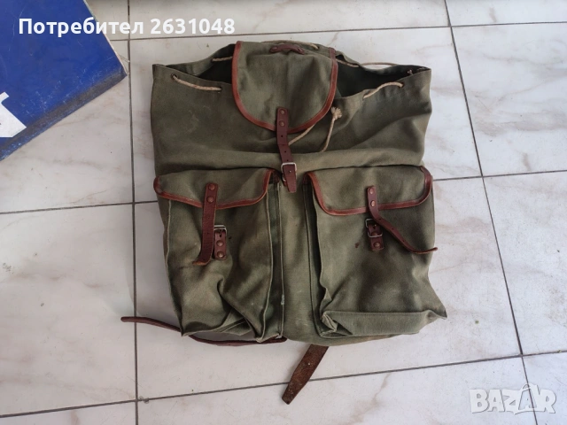 брезентова раница, снимка 6 - Спортна екипировка - 54830068