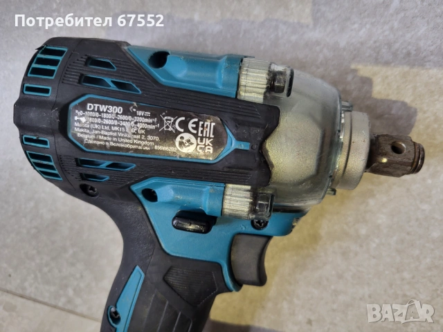 Безчетков гайковерт Makita DTW300. Само тяло и цената е крайна!, снимка 3 - Други инструменти - 53446472