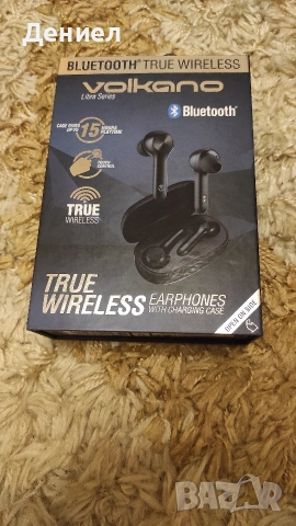 Volkano Libra Series TWS Earphones + Charging Case - Безжични слушалки Блутут - Нови