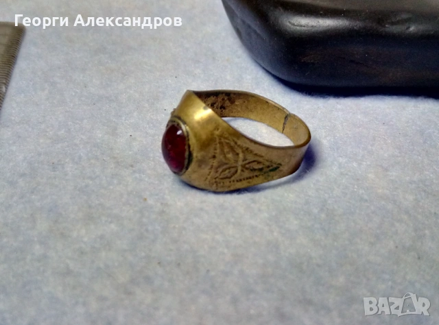 Старинен БРОНЗОВ ПРЪСТЕН Класически РЕТРО Модел, снимка 4 - Антикварни и старинни предмети - 53979692
