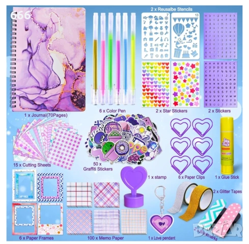 Комплект за писане на дневник PATIFEED за момичета, снимка 4 - Други - 54089423