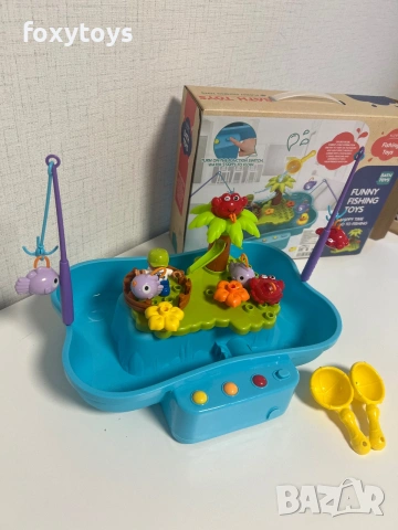 Музикална водна пързалка с рибки и части на конструктор, водна маса, игра, снимка 9 - Игри и пъзели - 55011384