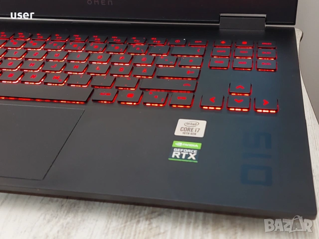 16GB RAM RTX 2070 Super i7-10750H геймърски лаптоп HP Omen 15 15-ek0770ng, снимка 3 - Лаптопи за игри - 54515237