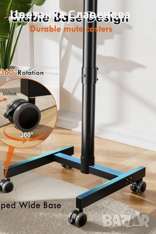 Мобилна стойка за телевизор на колелца за 23-60 инчови LCD LED OLED телевизори, снимка 3 - Телевизори - 54215964