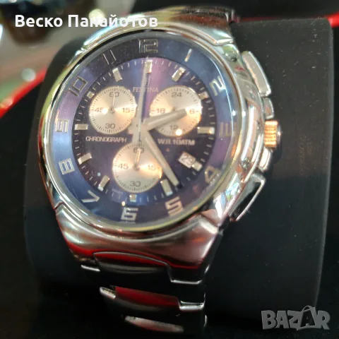 Мъжки часовник Festina Chrono F6698/1 със стоманена каишка, снимка 4 - Мъжки - 55463290
