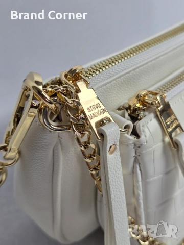 Нова дамска чанта Steve Madden SET Bone / Off White с портмоне, снимка 3 - Чанти - 54354954