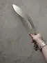 Голямо старо(60см)кукри с дръжка от биволски рог., снимка 3
