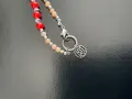 Колие от червени и прасковени мъниста., снимка 3