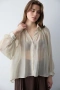 Нежна риза , oversize, ефектен ръкав, макси, ГО до 140, снимка 2