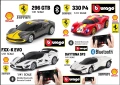 Bburago Shell Racing Ferrari Bluetooth - Мащаб 1:41, снимка 1