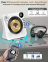 CD плейър Greadio CD86, Bluetooth 5.1, мултифункционален CD плейър с високоговорители, дистанционно , снимка 3