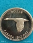 Сребърна монета 1 долар 1967г. Канада тема 100г. Канадска конференция за КОЛЕКЦИЯ 54463, снимка 10