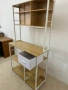 Кухненски стоящ рафт с контакти, 40 x 100 x 180.4 см, етажерка за печене / микровълнова, регулируеми, снимка 4