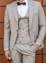     Бежов мъжки костюм , снимка 3