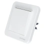Единичен електрически ключ DeTech DE-9223-01 с рамка, 10A, 250V, за вграждане, IP20, бял, снимка 1