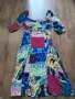 DESIGUAL Midi dress with animal print - страхотна рокля Л, снимка 8