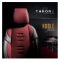 Луксозна тапицерия OTOM текстил с еко кожа THRONE Design – Червено-черна с черен шев, снимка 7