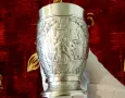 Калаена чаша за вино с картини на Eduard von Grützner. , снимка 3