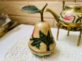 Красив месингов комплект от Англия с макове , снимка 5