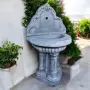 Градинска Чешма от бетон Хана в сиво с бяло, снимка 3