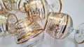 Нов немски златен сервиз чаши за ракия и аперитив – 6 броя, снимка 13