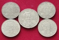 Пет броя Гръцки Евро монети със символите (F)и (E) 2002г., снимка 2