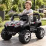 Детско електрическо бъги 4×4 с дистанционно, LED, USB и MP3 – 4 мотора, бяло, снимка 3